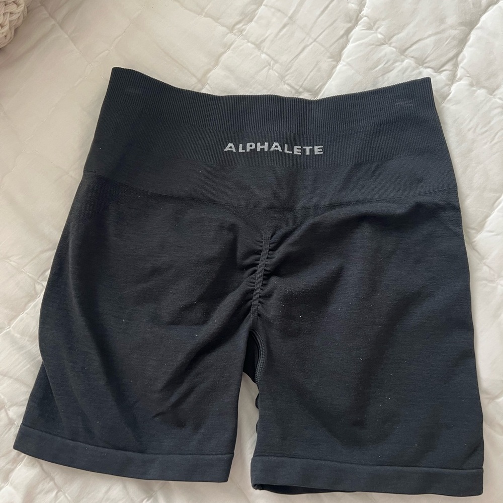 Alphalete Women's Dark Gray Bike Shorts - Picture 2 of 2